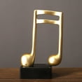 thumbnail image 3 of 3 piezas nota musical estatua decoración escultura resina estatuilla artes oro 17 cm, 3 of 5