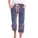 thumbnail image 2 of ICHUANYI Clearance Women's Casual Solid Elastic Waist Loose Long Pants With Pocket Capris(Blue, L) ICHUANYI WER2023081002283, 2 of 5