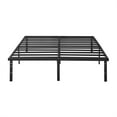 Mainstays 14" Heavy Duty Steel Slat Full Platform Bed Frame, Black