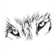 thumbnail image 3 of Ambesonne Tattoo Duvet Cover Set, Winter Animal Wild Wolf, 2-Calking, White and Black, 3 of 3