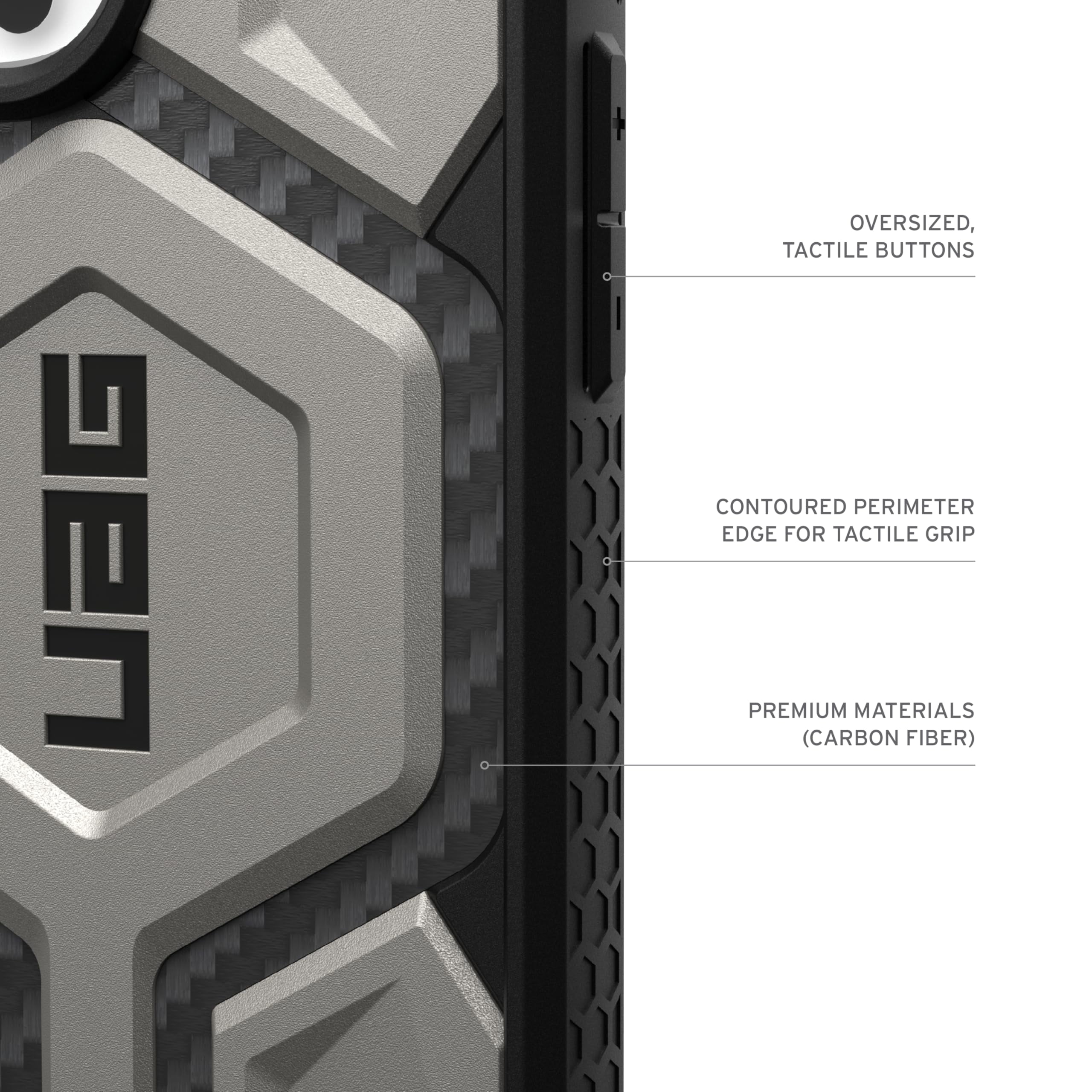 UAG iPhone 16 Pro Case 6.3" Monarch Pro - Compatible with MagSafe Charging Rugged Heavy Duty Shockproof Anti-Slip Military Grade Protective Cover, Titanium