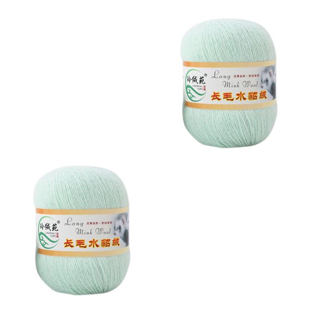 Inteprter Hilo de visón de felpa largo de invierno de alta de 50g, hilo para tejer a mano para suéter, bufanda, hilo de suministro de costura Type5 NO5