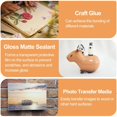 thumbnail image 3 of Crafts Sealer Gloss Matte Finish, 200ml+200ml All in One Craft Glue, Varnish,  All Purpose Art Glue Kit for Wood, Paper, Acrylic Paints, Ceramics, Fabrics, Clay, 3 of 9