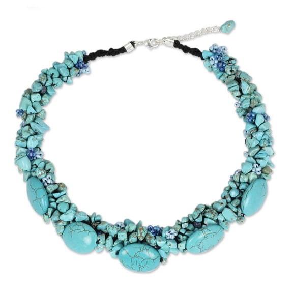 NOVICA Beaded necklace, 'Gush'