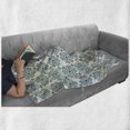 thumbnail image 6 of Winter Soft Flannel Fleece Throw Blanket, Mandala Style Floral Round with Damask Elements Retro Graphic Ornaments, Cozy Plush for Indoor and Outdoor Use, 50" x 60", Teal Cream, by Ambesonne, 6 of 6