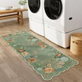 thumbnail image 2 of Moynesa 2'x5' Floral Runners for Hallways, 2x5ft Kitchen Runner Rug Ultra-Thin Soft Rug, Non-Slip Washable Rug Runner Stain Resistant Boho Rug Low-Pile Carpet Runner for Bathroom Bedroom,Green, 2 of 7