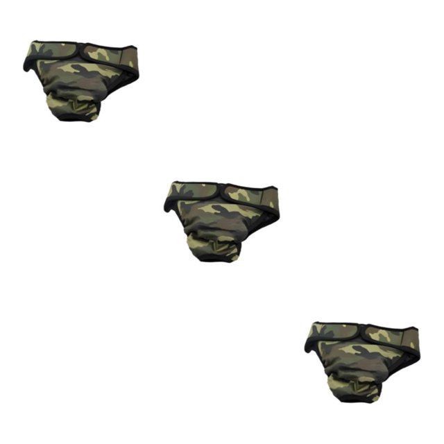 kurtrusly Physiological Pants For Dogs Experience And With These Tailored Pants Reusable Camouflage green XL 3Set