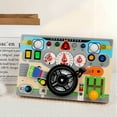 thumbnail image 2 of Electronic Steering Wheel Toy with LED Lights Switch Board Fine Motor Skills for 3-6 Years Educational Gift Travel Activity, 2 of 9