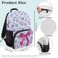 thumbnail image 7 of KUIFORTI Footaball Bow Kids Backpack Durable Boys School Bag with Side Pockets Adjustable Straps Suitable for Elementary Primary Middle Back to School Essentials Gifts, 7 of 7