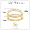 thumbnail image 2 of Round White Cubic Zirconia Curve Enhancer Guard Ring 14K Yellow Gold Ring Size - 6.5, 2 of 3