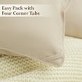 thumbnail image 4 of EMONIA 3pcs Queen Comforter Set Duvet Insert, All Season Quilted Down Alternative, Hotel Luxury Fluffy Soft Cooling, Skin-friendly Machine Washable Quilted with Corner Tabs (Beige,88x88 inches), 4 of 7