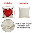 thumbnail image 3 of LSLJS Valentine's Day Pillow Case, Valentine Decorations 17.7"x17.7" Linen Cute Red Love Pattern Cushion Cover Soft Breathable Throw Pillow Case Holiday Baubles for Couch Sofa Bed, 3 of 4