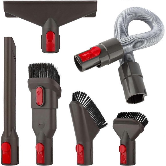 Accessory Kit Attachment Kit with Extension Hose for Dyson V7 V8 V10 V11 SV10 SV11 Cordless Vacuum Cleaner (6 in 1)