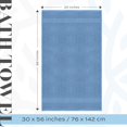 thumbnail image 3 of White Classic Luxury Bath Towels Large - Cotton Hotel spa Bathroom Towel |30x56 | 4 Pack | Light Blue, 3 of 8
