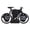 Black, variant on Bicycle Shaped Flip Clock for Home Bedroom Dormitory Desktop Decoration Clock