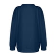 thumbnail image 4 of AherBiu Chandail en Molleton pour Femmes Tendance Col Rond Pull d'Automne Hauts Amples T-Shirts Décontractés à Boutons, 4 of 4