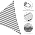thumbnail image 6 of Yescom 4 Pack 7 Ft 97% UV Block Permeable Fabric Triangle Sun Shade Sail Heavy Duty Canopy Outdoor Pool, 6 of 9