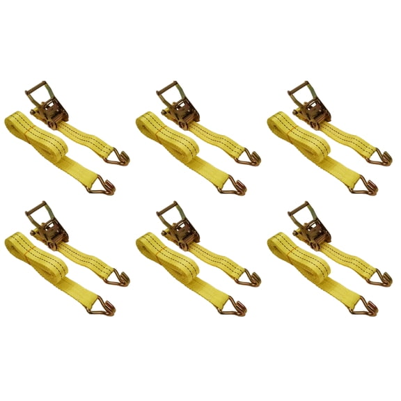 1.5"x15' Ratchet Straps 4000 Lbs 6 Pack