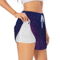 thumbnail image 1 of Balery Neon Glitter Pantalones cortos deportivos para mujer con forro y dos bolsillos, elásticos, para entrenamiento, gimnasio, yoga-X-Large, 1 of 7