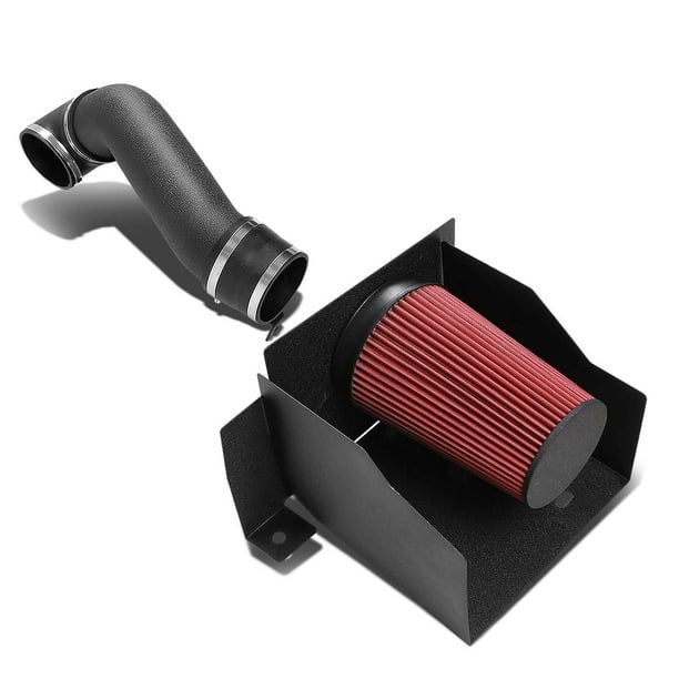 For 2003 to 2009 Hummer H2 6.0L 6.2L V8 Black Coated Aluminum Air