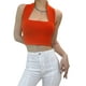 thumbnail image 2 of Lucakuins Chaleco de punto para mujer, sin mangas, cuello halter, sólido, ajustado, top corto de verano para fiesta de club Lucakuins  moda, 2 of 4