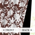 thumbnail image 6 of MIZHONA Brown and  White Blackout Curtains for Living Room Floral Pattern Window Curtain Set of 2,42"x84", 6 of 6