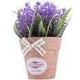 thumbnail image 2 of pieza de planta artificial de simulación de bonsái, planta de albahaca falsa, decoración de escritorio para el hogar, oficina y armario (morado)., 2 of 8