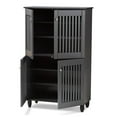 thumbnail image 2 of Bowery Hill 4-Door Wood Entryway Shoe Cabinet in Dark Gray, 2 of 10