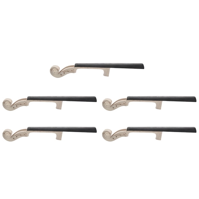 5pcs 4/4 Size Maple Violin Neck Ebony Fingerboard Violin DIY Kit with Hand Carved Scroll