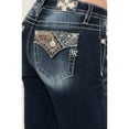 thumbnail image 2 of Miss Me Women's Dark Wash Mid Rise Paisley Pocket Stretch Bootcut Jeans - M3918B 26W x 34L, 2 of 4