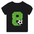 thumbnail image 3 of Camiseta de algodón con estampado de números de fútbol para niños y niñas, divertida camiseta de dibujos animados para cumpleaños de 1, 2, 3, 4, 5, 6, 7, 8 y 9 años, 3 of 5