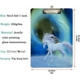thumbnail image 2 of FMSHPON Mystic White Unicorn Clipboard Hardboard Wood Nursing Clip Board and Pull for Standard A4 Letter 13x9 inches, 2 of 5