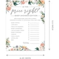 thumbnail image 5 of Koyal Wholesale Peach Coral Floral Baby Shower “Is the Price Right” Game Cards, 20-Pack, 5 of 5