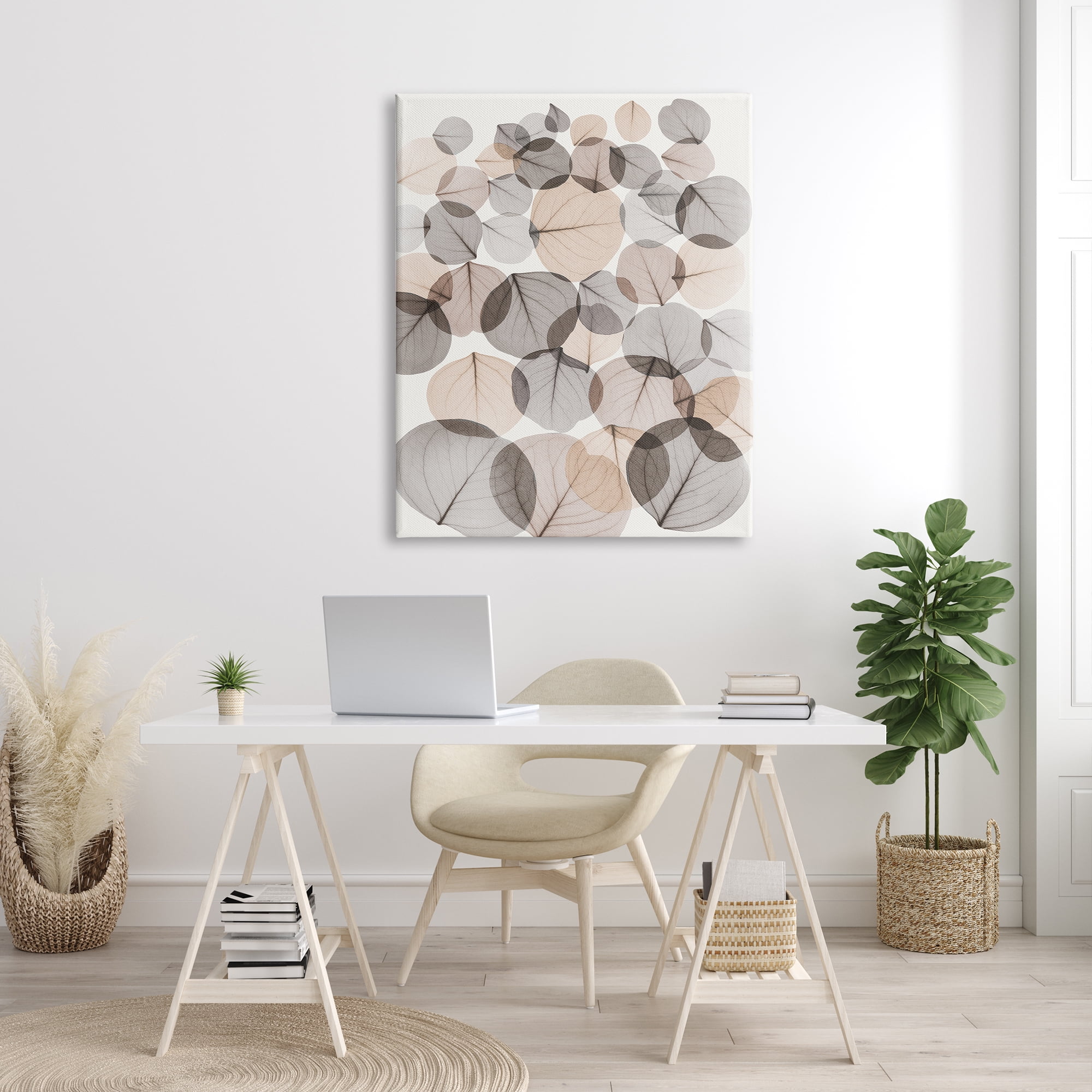 Stupell Industries Tree Leaf Pattern Brown Foliage Plant Veins, 36 x 48, Design by Albert Koetsier
