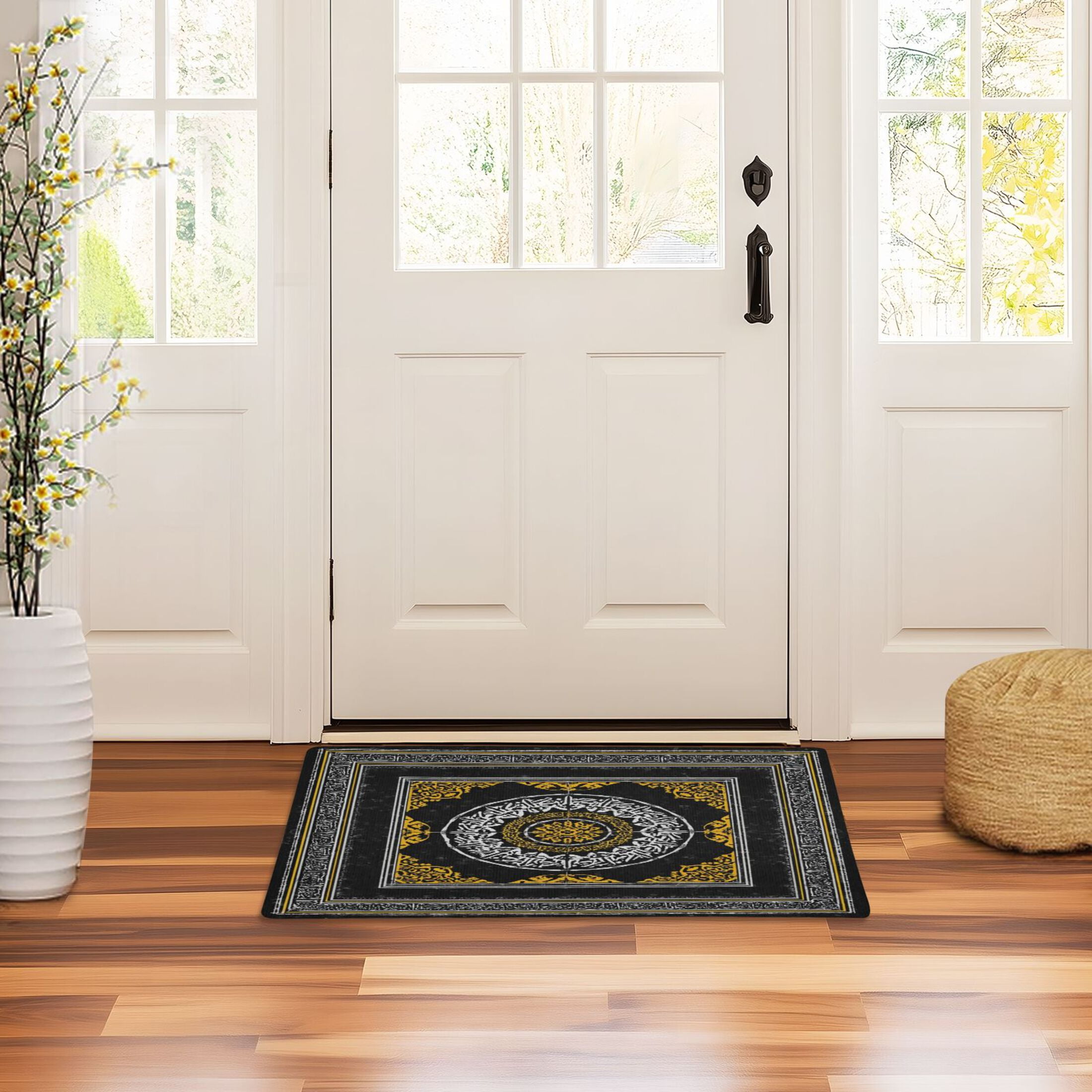 Iauyy Doormat Outdoor Indoor Non-Slip Washable Welcome Mat,Low-Profile 32x20in Door Mat for Pet Mat Front Back Door and Entryway,Create A Sense Of Layering
