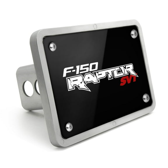 Ford Raptor SVT UV Graphic Black Plate Billet Aluminum 2 inch Tow Hitch Cover