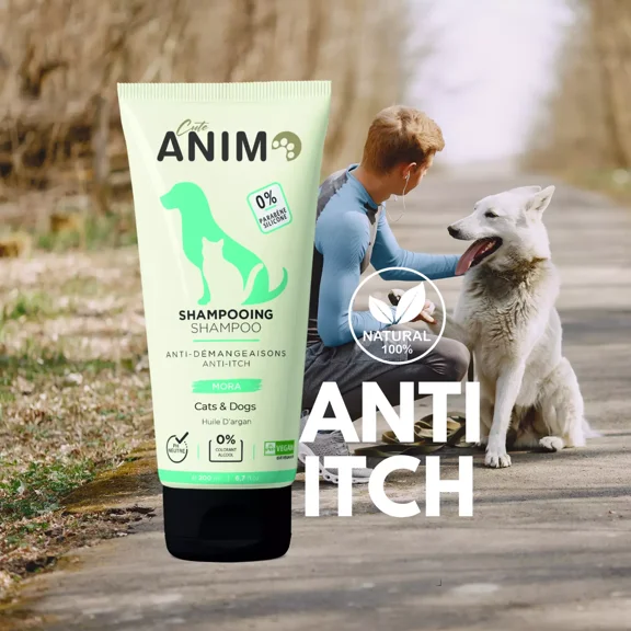 Pet Shampoo & Conditioner for Cats & Dogs, 200ml, Organic Argan Oil, Paraben & Cruelty-Free, Anti-itch