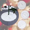thumbnail image 3 of Falda de árbol de Navidad de felpa con plumas bronceadas Falda de árbol de Navidad Alfombra de árbol de Navidad de piel sintética Cubierta de pie de árbol de Navidad Cubierta de pie de árbol de Navidad (78 cm) esquí esquí Gafas de esquí, 3 of 5
