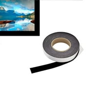 1 in x 60 ft - Vibrancy Enhancing Projector Screen Felt Tape Border - by ConClarity – Deepest Black Ultra High Contrast Flocking for DIY Screen Borders Absorbs Light, Brightens Image & Stops Bleed