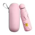 thumbnail image 4 of compacto para protección contra  de lluvia para viajes de lluvia rosa con estuche Yuyangstore miniparaguas, 4 of 8