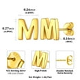 thumbnail image 5 of ChicSilver S925 Sterling Silver A-Z Initial Letter Stud Ear Earrings Gift for Women Name Earrings Golden Alphabet Stud Earrings Jewelry, 5 of 10