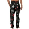 thumbnail image 5 of WTOBBY Men's Knitted Christmas Print Casual Pants with Pockets, Soft Lounge Sleep Pajama Bottoms for Holiday and Home Wear,Black L, 5 of 7