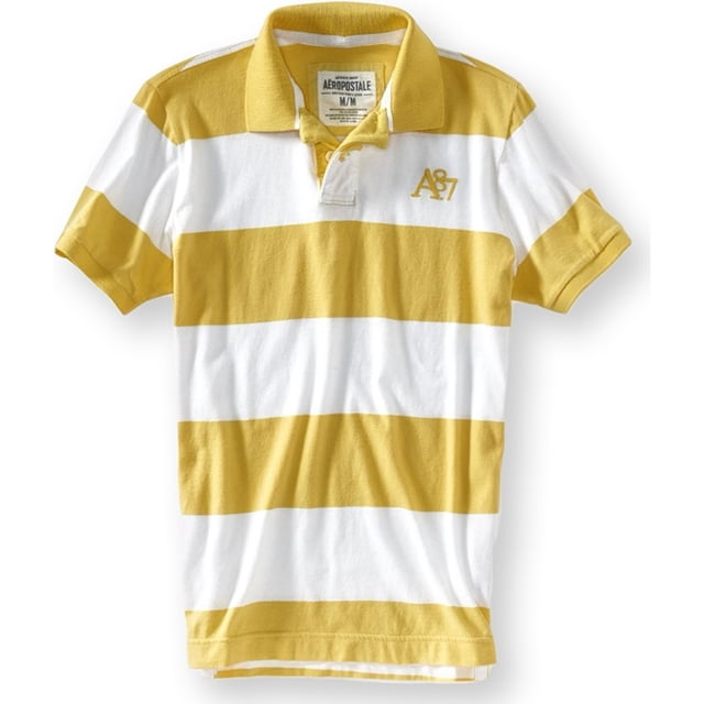 Polo de Rugby Aeropostale 2 Botones Hombre Amarillo Grande