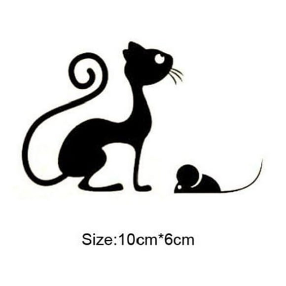 Cute Cat and Mouse Switch Sticker Black Cat switch Switch Stickers Wall Stickers Home Decoration Lounge Baby Nursery Room