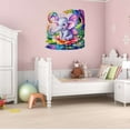 thumbnail image 2 of Cute Colorful Elephant Fairy Magical Animal Wall Art Sticker Designs Vinyl Stickers For Home House Walls Rooms Windows Bedroom Decoration Size (26x26 inch), 2 of 3