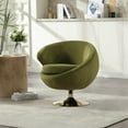 thumbnail image 2 of Smilegend 360 Degree Swivel Cuddle Barrel Accent Chair Soft Velvet Upholstered Round Armchair, Olive Green, 2 of 8