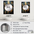 thumbnail image 4 of Designart "Geometric Arches In Black And Gold" Abstract Shapes Mirror Wall Decor - Modern Gold Abstract Mirror Wall Art For Bathroom - 32" x 24" Inch, 4 of 5