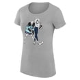thumbnail image 2 of Women's G-III 4Her by Carl Banks Heather Gray Seattle Kraken Super-Slim Fit Lightweight Hockey Girls T-Shirt, 2 of 3