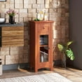 thumbnail image 2 of Costway Armoire de Salle de Bain avec Porte Vitrée Simple et Étagère Réglable Marron, 2 of 10
