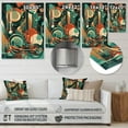 thumbnail image 4 of Designart "Mid Century Innovations Green and Orange IV" Modern Midcentury Metal Art Living Room, 4 of 5